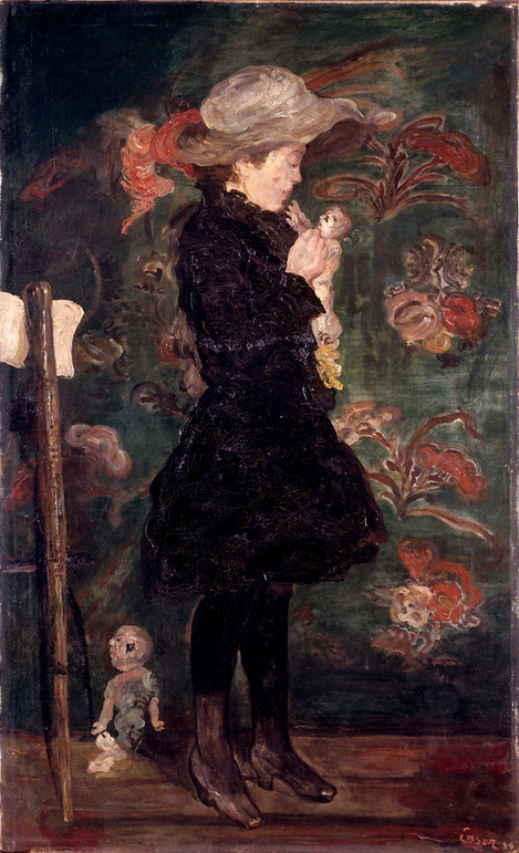 James Ensor (Ostend 1860 – 1949 Ostend): Girl with Doll, 1884. Oil on canvas. 149 x 91 cm. Acquired in 1946 as a gift from Mr Josef Haubrich, Cologne. WRM 2742. Photo: Rheinisches Bildarchiv Köln
