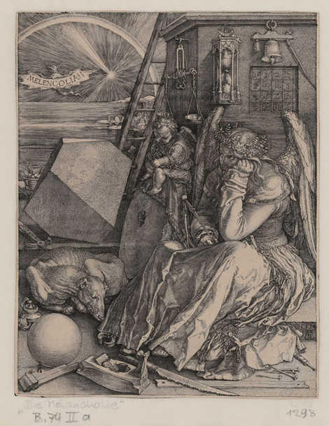 Albrecht Dürer, Melancholia I, Kupferstich, Inv.nr. 1298, Bartsch 74 – Graphisches Kabinett, Wallraf-Richartz-Museum
