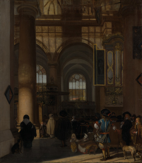 Emanuel de Witte (Alkmaar 1617 - 1692 Amsterdam), Das Innere einer protestantischen Kirche, 1674, Leinwand, Erworben 1940, Wallraf-Richartz-Museum