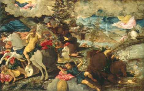 Jacopo Tintoretto, Die Bekehrung des Saulus, 1538/39, Öl auf Leinwand, 152 x 236 cm, National Gallery of Art, Samuel H. Kress Collection, Washington, Foto: © National Gallery of Art, Washington