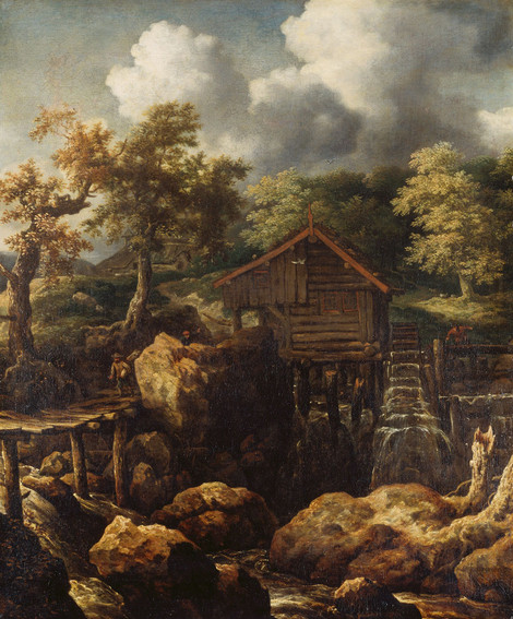 Allaert van Everdingen, Alkmaar 1621 – 1675 Amsterdam, Waldlandschaft mit Wassermühle, um 1655, Leinwand, Wallraf-Richartz-Museum & Fondation Corboud