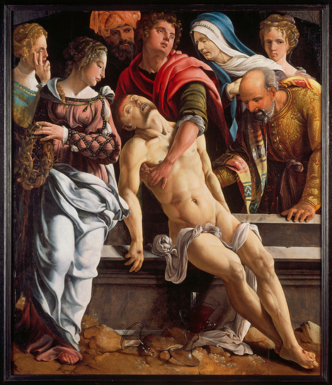 Maerten van Heemskerk (Heemskerk 1498 – 1574 Haarlem): The Lamentation of Christ, c. 1530. Oak, 140 x 13157 cm. Acquired in 1928. WRM 0586. Photo: Rheinisches Bildarchiv Köln