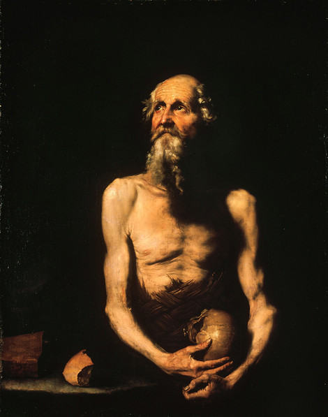 Jusepe de Ribera (Játiva um 1591 – 1652 Neapel): Paulus Eremita, 1647, Öl auf Leinwand, 130 x 103,5 cm. Erworben 1936 mit der Sammlung Carstanjen. WRM 2553. Foto: Rheinisches Bildarchiv Köln
