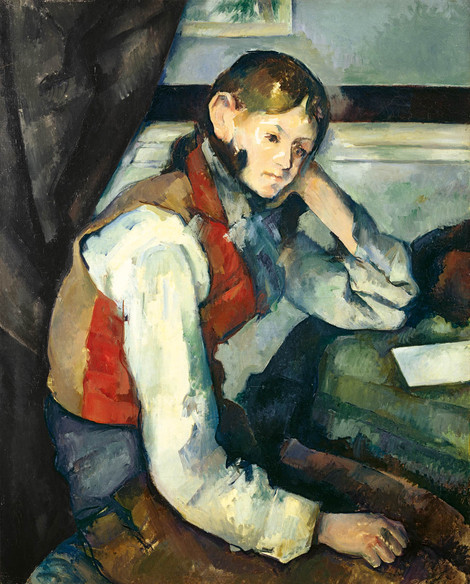 Paul Cézanne, Der Knabe mit der roten Weste, um 1888/90, Öl auf Leinwand, Stiftung Sammlung E.G. Bührle, Zürich, Foto: SIK-ISEA, J. P. Kuhn