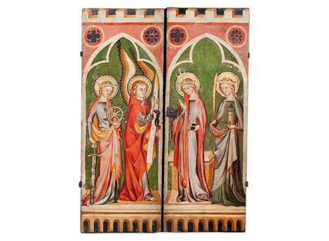 Cologne, c. 1340 – 1350: Triptych with Depiction of the Salvation Story. Oak, central panel 65 x 48 cm, wings each 65 x 24 cm (with original frame). Collection of Ferdinand Franz Wallraf. Inv. no. WRM 0001. Photo: Rheinisches Bildarchiv.