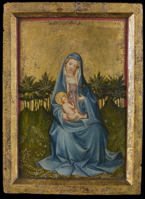 Cologne, c. 1420 – 25: Maria with Child in the Garden of Paradise. Walnut, 11 x 12.5 cm. Acquired in 1865 as a gift. WRM 0337. Photo: Rheinisches Bildarchiv Köln
