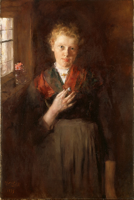 Wilhelm Leibl (Köln 1844 – 1900 Würzburg): Mädchen am Fenster, 1899. Öl auf Leinwand, 109 x 72,5 cm. Erworben 1928. WRM 1161. Foto: Rheinisches Bildarchiv Köln