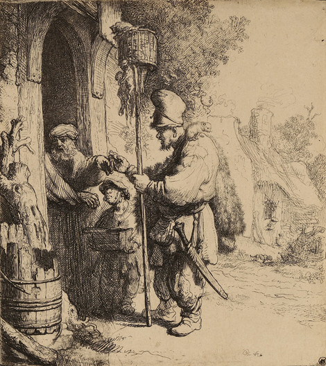 Rembrandt Harmensz. van Rijn Der Rattengiftverkäufer, 1632, Radierung, Graphische Sammlung, Wallraf-Richartz-Museum