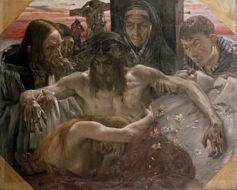 Lovis Corinth (Tapiau  1858 – 1925  Zandvoort): Descent from the Cross, 1895. Oil on canvas, 95.5 x 124.5 cm. On loan from a private collection. WRM Dep. 355. Photo: Rheinisches Bildarchiv Köln