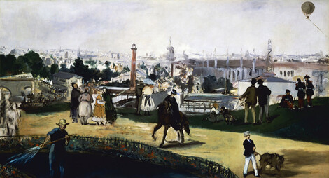Édouard Manet, Blick auf die Weltausstellung von 1867, 1867, Öl auf Leinwand, Nasjonalgalleriet (National Gallery, Art Gallery), Oslo, © Foto: bpk | DeAgostini | New Picture Library