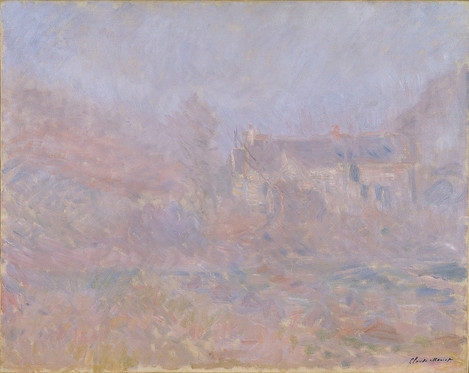 Claude Monet (Paris 1840 – 1926 Giverny): Häuser in Falaise, Nebel, 1885. Öl auf Leinwand, 73,5 x 92,5 cm. Fondation Corboud, WRM Dep. FC 673. Foto: Rheinisches Bildarchiv Köln