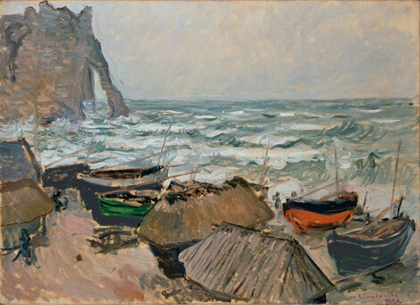 Claude Monet (1840–1926), Fischerboote am Strand von Étretat, 1883/84, WRM & FC, Köln