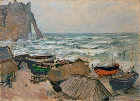 Claude Monet (1840–1926), Fischerboote am Strand von Étretat, 1883/84, WRM & FC, Köln