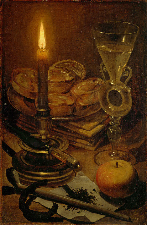 Georg Flegel (Olmütz 1563 – 1638 Frankfurt am Main): Still Life with Candle, 1631. Öl auf Lindenholz, 35 x 23 cm. Acquired in 1946 as a foundation of Juliane and Werner Lindgens. WRM 2823. Photo: Rheinisches Bildarchiv