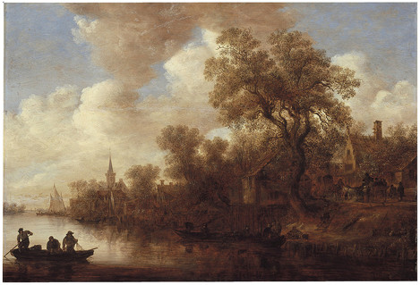 Jan van Goyen (Leiden 1596 – 1656 Den Haag): Landscape with River, 1652, Oak, 67 x 98 cm. Acquired in 1897 as a gift from Mr. Nakatenus. WRM 1017. Photo: Rheinisches Bildarchiv