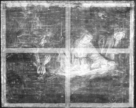 Röntgenbild von Honthorsts Anbetung der Hirten, Foto: Wallraf