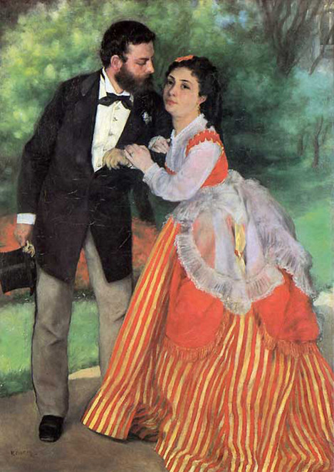 Auguste Renoir (Limoges 1841 – 1919 Cagnes): The Couple (Les fiancés), c. 1868. Oil on canvas, 105 x 75 cm. Acquired in 1912. WRM 1199. Photo: Rheinisches Bildarchiv Köln