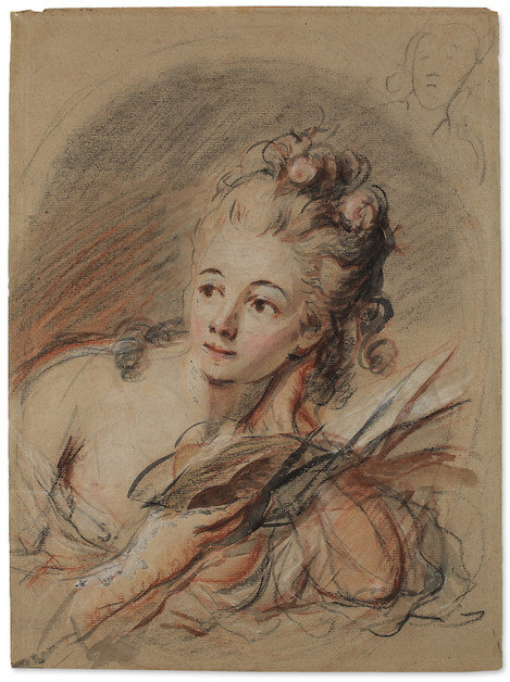 Johann Anton de Peters (Cologne 1725–1795 Cologne): Portrait of a Lady with Book,  pastel and watercolour on vergé paper, 30.8 x 22.8 cm. Old holdings (estate of J. A. de Peters), WRM Z 445