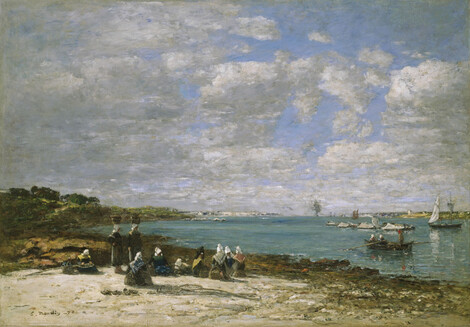 Eugéne Boudin, Kerhuon - Fischerinnen, 1870, Öl auf Leinwand, Wallraf-Richartz-Museum & Fondation Corboud, Köln, © Foto: Rheinisches Bildarchiv, Köln (Foto: Sabrina Walz)