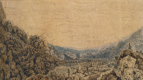 Hercules Segers, Der Talkessel,  undatiert, Farbradierung, Städel Museum, Frankfurt am Main