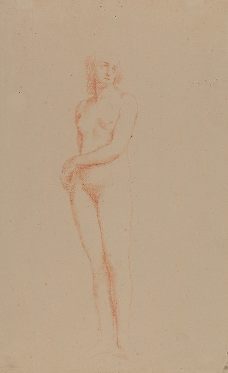 Standing Female Nude, counterproof of a drawing by de Peters, Wallraf-Richartz-Museum & Fondation Corboud