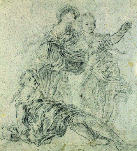 Joseph Ignatz Appiani (1701–1786), Eine liegende und zwei stehende junge Frauen