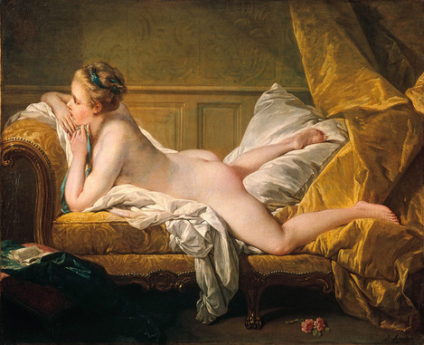 François Boucher (Paris 1703 – 1770 Paris): Ruhendes Mädchen (Louise O'Murphy), 1751. Öl auf Leinwand, 59,5 x 73,5 cm. Erworben 1941. WRM 2639. Foto: Rheinisches Bildarchiv