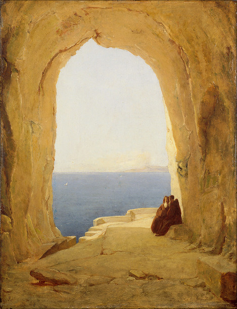 Karl Blechen (Cottbus 1798 – 1840 Berlin): Grotte am Golf von Neapel, um 1830. Öl auf Leinwand, 37,5 x 29 cm. Erworben 1938. WRM 2603. Foto: Rheinisches Bildarchiv Köln