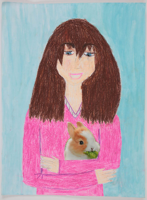 Marlene Mehring, *2004 in Bensberg & Sarah Zenner, *2004 in Köln, Die Kleinen ganz groß, 2016, Deckfarbe, Wachsstift und Collage auf Papier