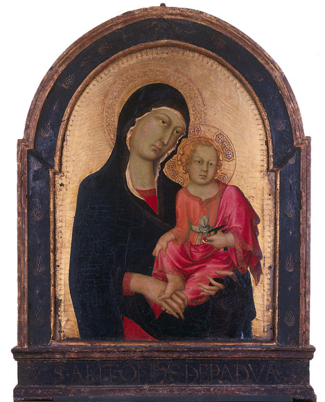Simone Martini (Siena um 1284 – 1344 Avignon): Maria mit dem Kind, um 1316 – 1317. Pappelholz, 79,5 x 57 cm. Erworben 1961 als Geschenk des Landes Nordrhein-Westfalen. WRM 0880. Foto: Rheinisches Bildarchiv Köln