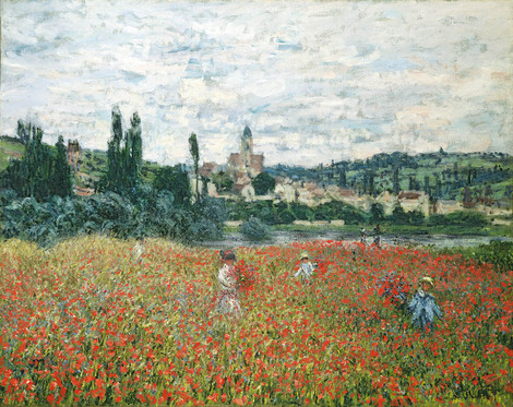 Claude Monet, Mohnblumenfeld bei Vétheuil, um 1879, Öl auf Leinwand, Stiftung Sammlung E.G. Bührle, Zürich, Foto: SIK-ISEA, J. P. Kuhn