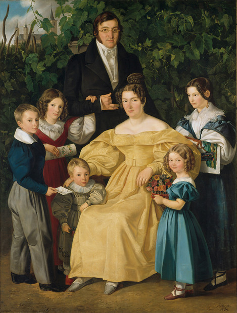Simon Meister (Koblenz 1796 – 1844 Cologne): The Werbrun Family, 1834. Oil on canvas, 199 x 151 cm. Acquired in 1923. WRM 1113. Photo: Rheinisches Bildarchiv Köln
