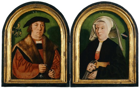 Bartholomäus Bruyn, the Elder (Wesel(?) 1493 – 1555 Cologne): Portrait Diptych of Gerhard and Anna Pilgrum, 1528, oak, each 38 x 30.5 cm in original frames. Acquired in 1885 as a loan from the Kölner Gymnasial- und Stiftungsfonds. Inv. no. WRM Dep. 0014 / 0015. Photo: Rheinisches Bildarchiv Köln