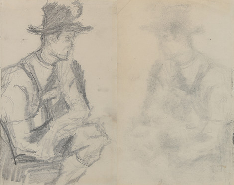 Juxtaposition of drawing and counterproof, Wastl, Wilhelm Leibl, montage, Wallraf-Richartz-Museum & Fondation Corboud