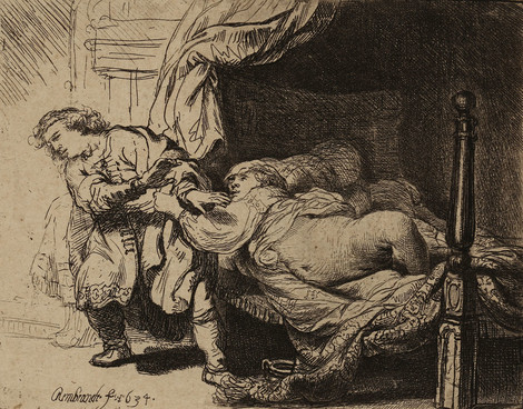 Rembrandt Harmensz. van Rijn Joseph und Potiphars Weib, 1634, Radierung, Graphische Sammlung, Wallraf-Richartz-Museum