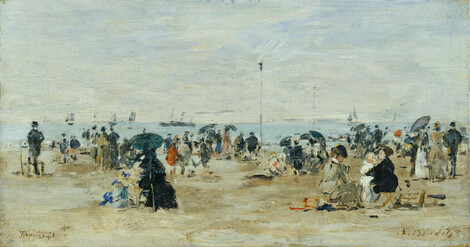 Eugène Boudin (1824–1898), Strandszene in Trouville, 1881, WRM & FC, Köln