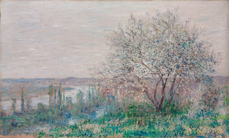 Claude Monet, Frühlingsstimmung bei Vétheuil, 1880, Öl auf Leinwand, Wallraf-Richartz-Museum & Fondation Corboud, Köln, Foto: © Rheinisches Bildarchiv, Köln