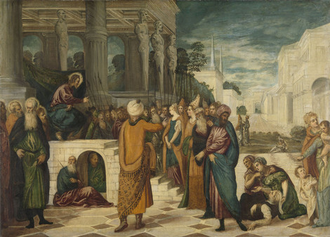 Jacopo Tintoretto und Werkstatt, Christus und die Ehebrecherin, um 1548/49,Öl auf Leinwand, Rijksmuseum Amsterdam