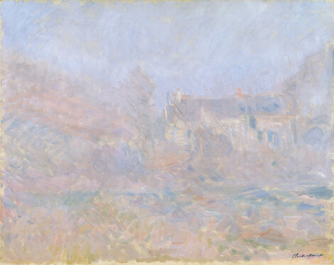 Claude Monet, Häuser in Falaise im Nebel, 1885, Öl/Lwd., 73,5 x 92,5 cm, WRM & FC, Köln