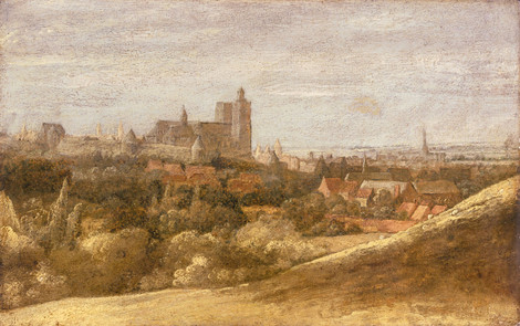 Hercules Segers, Ansicht von Brüssel, um 1625, Öl Eichenholz, Wallraf-Richartz-Museum & Fondation Corboud