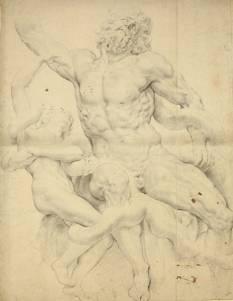 Peter Paul Rubens, Laokoongruppe, Kreide, Graphische Sammlung, Wallraf-Richartz-Museum