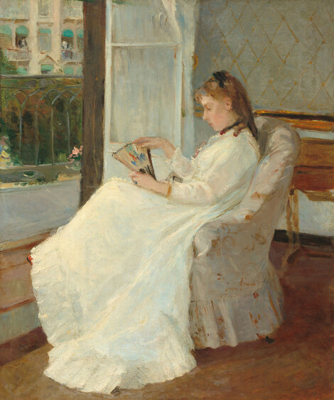 Berthe Morisot, Die Schwester der Künstlerin am Fenster, 1869, Öl auf Leinwand, National Gallery of Art, Washington, Alisa Mellon Bruce Collection, 1970.17.47, © Foto: Courtesy National Gallery of Art, Washington