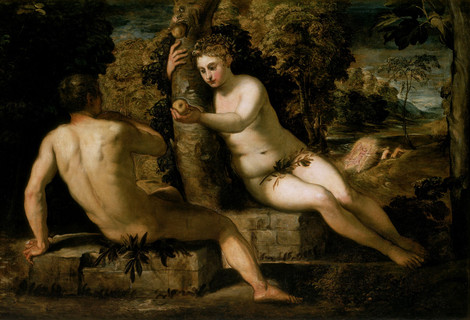 Jacopo Tintoretto, Der Sündenfall, um 1551/52, Öl auf Leinwand, Gallerie dell‘Accademia, Venedig